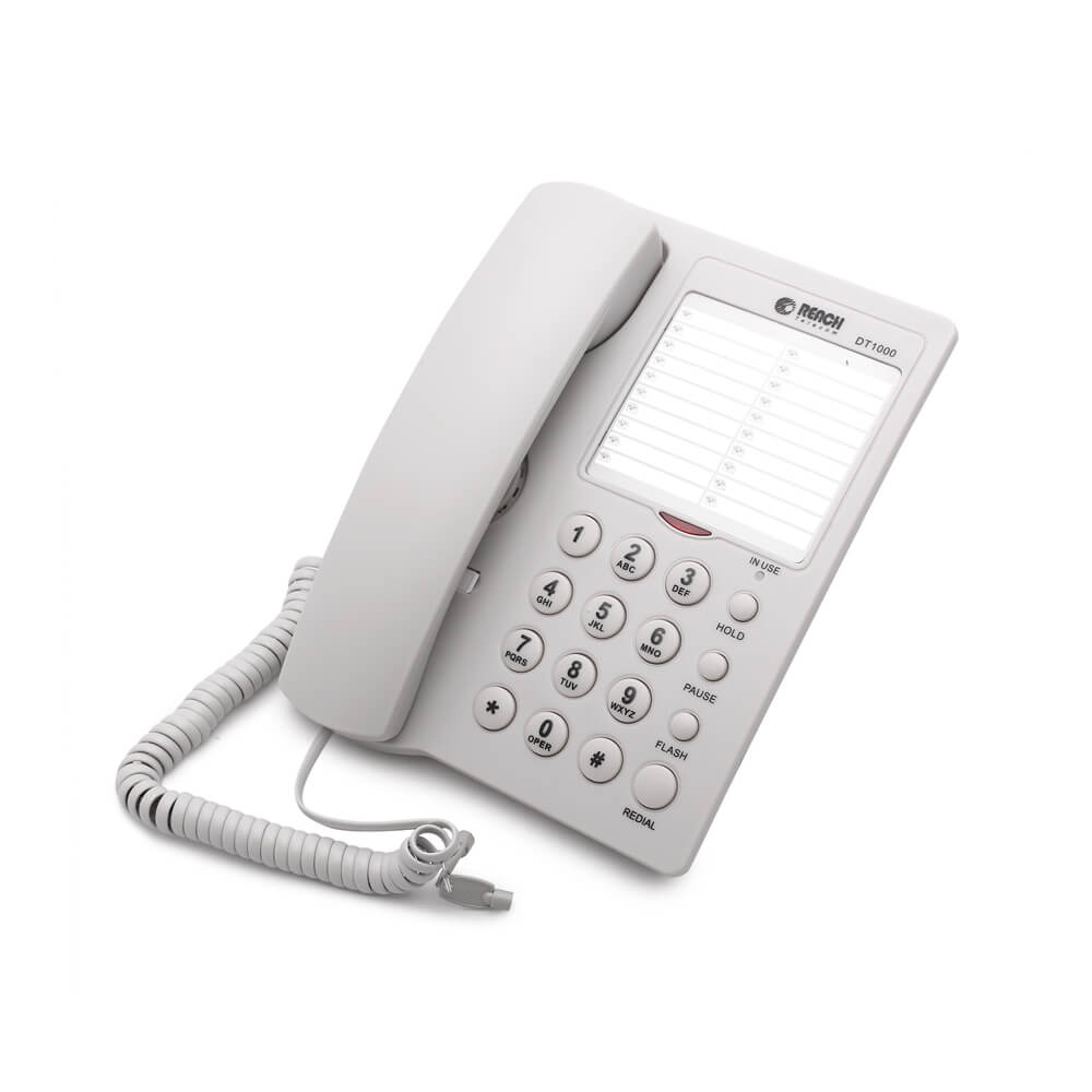 โทรศัพท์บ้าน โทรศัพท์สำนักงาน ยี่ห้อ REACH รุ่น DT-1000 LIGHT GREY_1